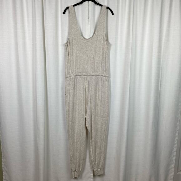 Athleta Cream Balance Jumpsuit Sz.L - Picture 9 of 15